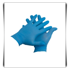 NHS 2010 - 100 Stück Nitril Einweghandschuhe, blau, Größe: XL